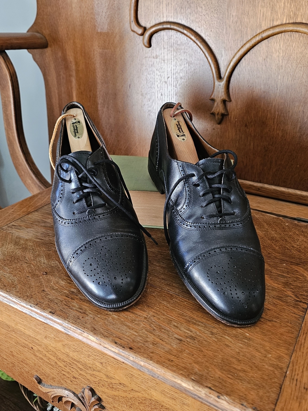 Vintage Benedetto Firenze Italian Leather Brogue Oxford Shoes Men’s 9.5